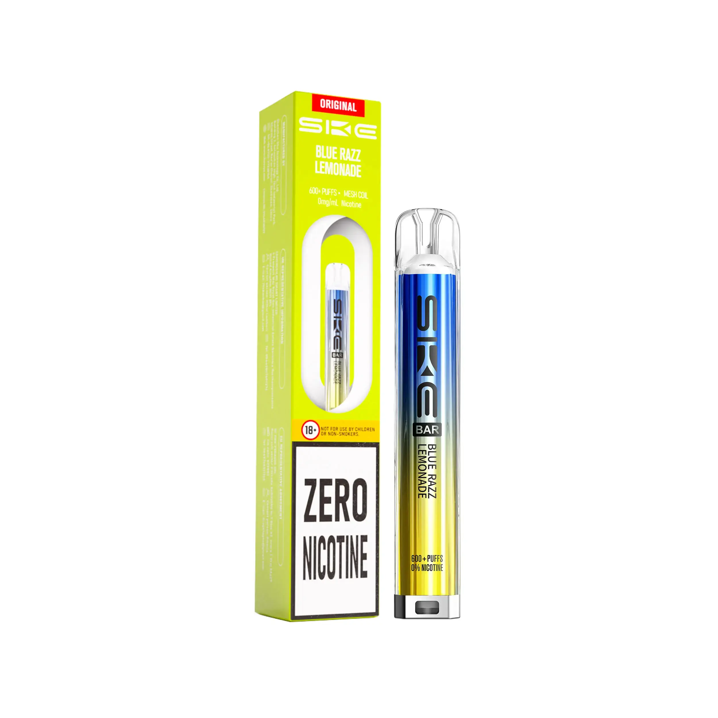 Blue Razz Lemonade SKE Crystal Bar 600 Zero Nicotine Kit